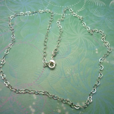 Sterling Silver Heart Link Chain 18"