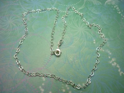 Sterling Silver Heart Link Chain 18"