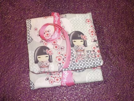 Tarot Card and Oracle Card Wrap Clutch Bag - Padded - Keepsafe - Cherry Blossom Geisha