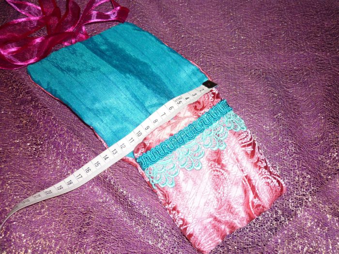 Tarot Card and Oracle Card Wrap Clutch Bag - Padded - Keepsafe - Pink and Blue
