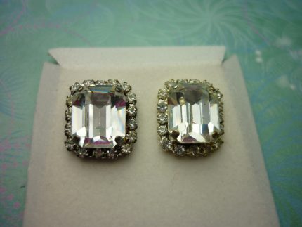 Vintage Crystal Earrings - Chunky