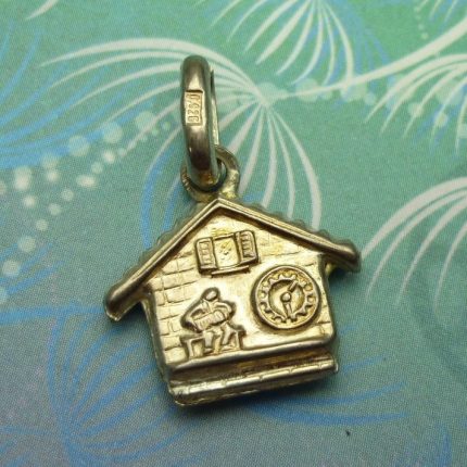 Vintage Sterling Silver Charm - House