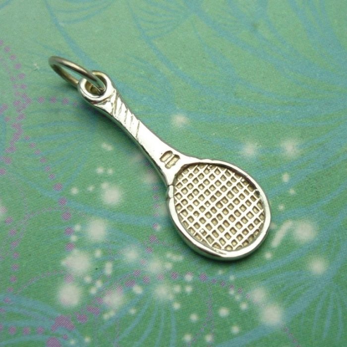 Vintage Sterling Silver Charm - Tennis Raquet