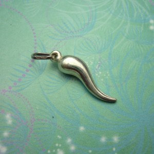 Vintage Sterling Silver Dangle Charm - Chilli Small