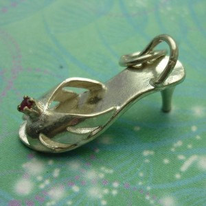 Vintage Sterling Silver Dangle Charm - Ladies Shoe