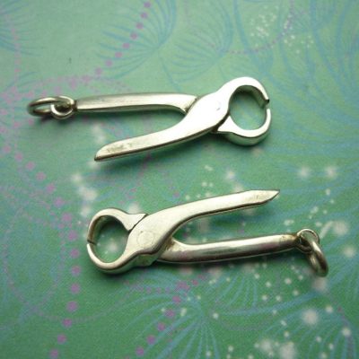 Vintage Sterling Silver Dangle Charm - Pincers Tool Nippers