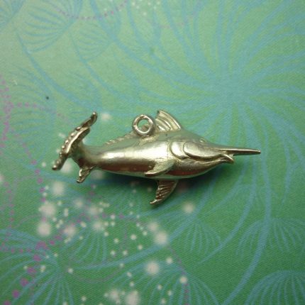 Vintage Sterling Silver Dangle Charm - Swordfish